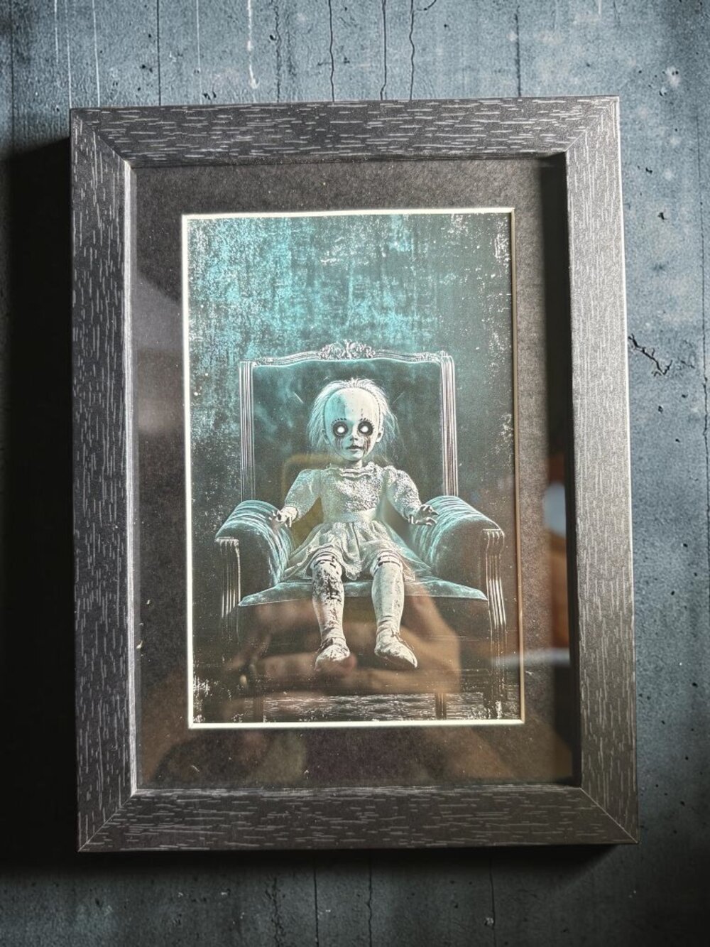 Haunted Doll in Chair Art Print | New 5x7 Framed Horror Decor